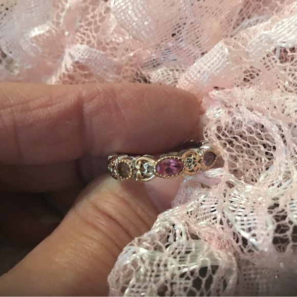 NEW Gems en Vogue 0.52 TCW Pink Spinel, Sapphire & Tourmaline Stack Band Ring - Picture 14 of 14